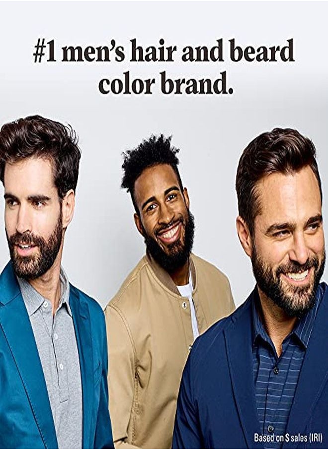 Just For Men شارب ولحية، تلوين اللحية للشعر الرمادي مع فرشاة مرفقة لسهولة الاستخدام، مع البيوتين والصبار وزيت جوز الهند لشعر وجه صحي - بني فاتح إلى متوسط، M-30، عبوة من 3 قطع  - Image 5