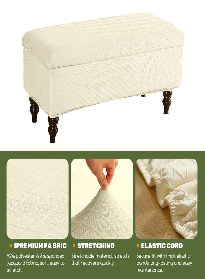 FUANGUI غطاء عثماني قابل للتمدد من فوانغوي، غطاء مقعد تخزين عثماني قابل للطي، غطاء مقعد تخزين عثماني مطبوع، غطاء مسند قدم، غطاء واقي لمسند القدم بقاعدة مطاطية، كبير - Image 4