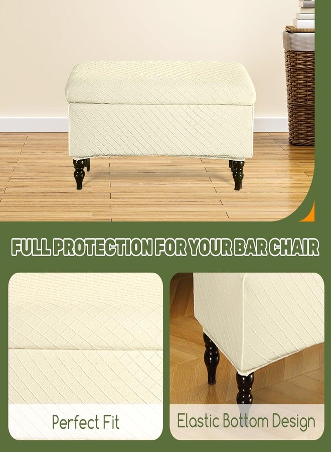 FUANGUI غطاء عثماني قابل للتمدد من فوانغوي، غطاء مقعد تخزين عثماني قابل للطي، غطاء مقعد تخزين عثماني مطبوع، غطاء مسند قدم، غطاء واقي لمسند القدم بقاعدة مطاطية، كبير - Image 5