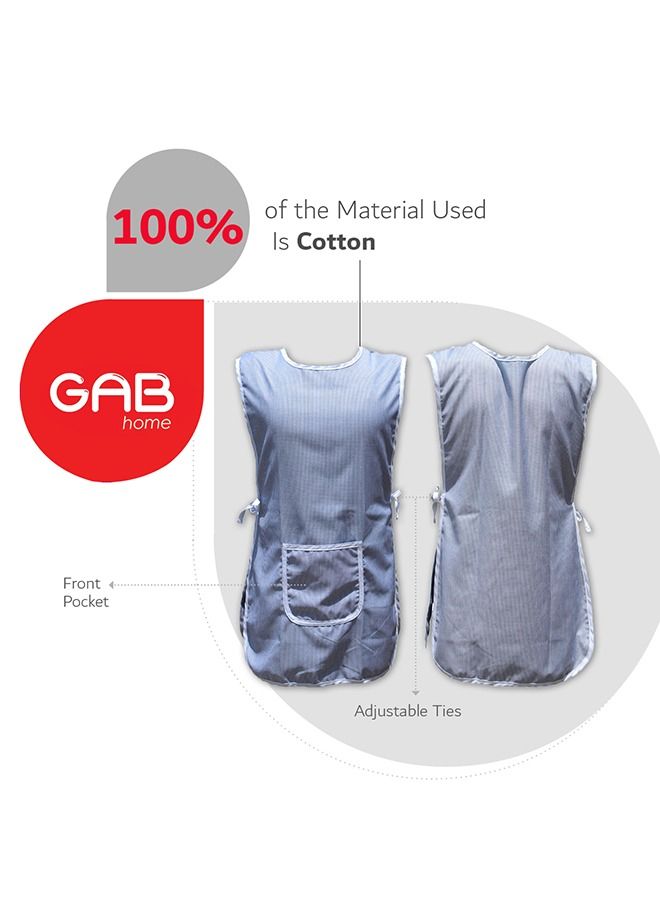 GAB Home GAB Home Apron, Cobbler Apron with Pocket, Adjustable Ties, Double Sided Cotton Apron, Man and Women cut, Sleeveless, Multipurpose Apron, Kitchen Cooking Apron  - Image 5