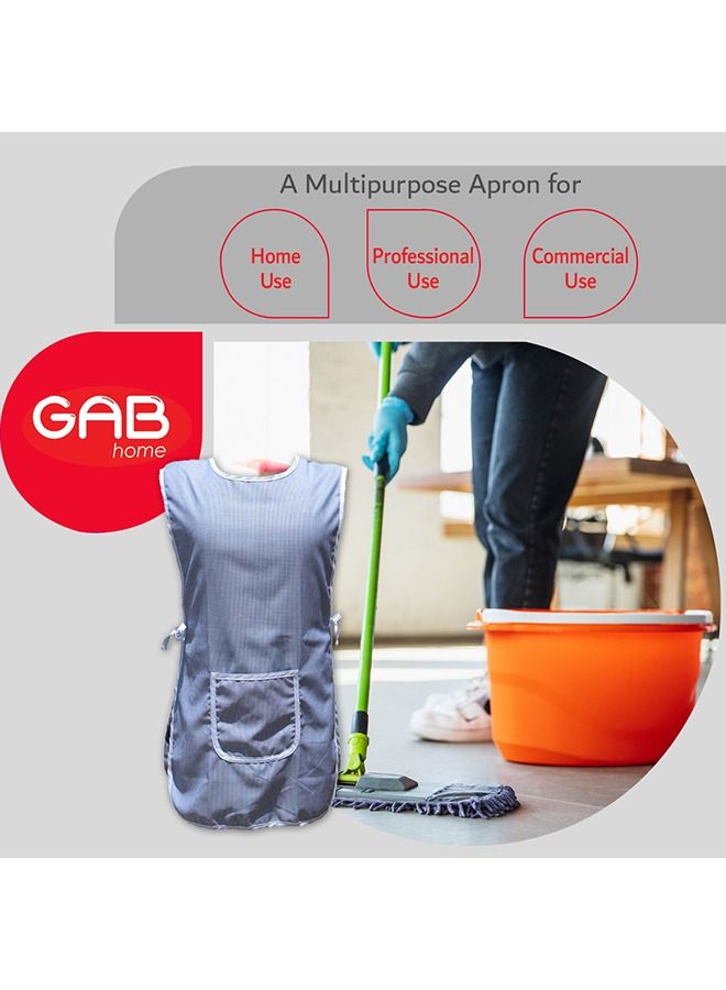 GAB Home GAB Home Apron, Cobbler Apron with Pocket, Adjustable Ties, Double Sided Cotton Apron, Man and Women cut, Sleeveless, Multipurpose Apron, Kitchen Cooking Apron  - Image 2