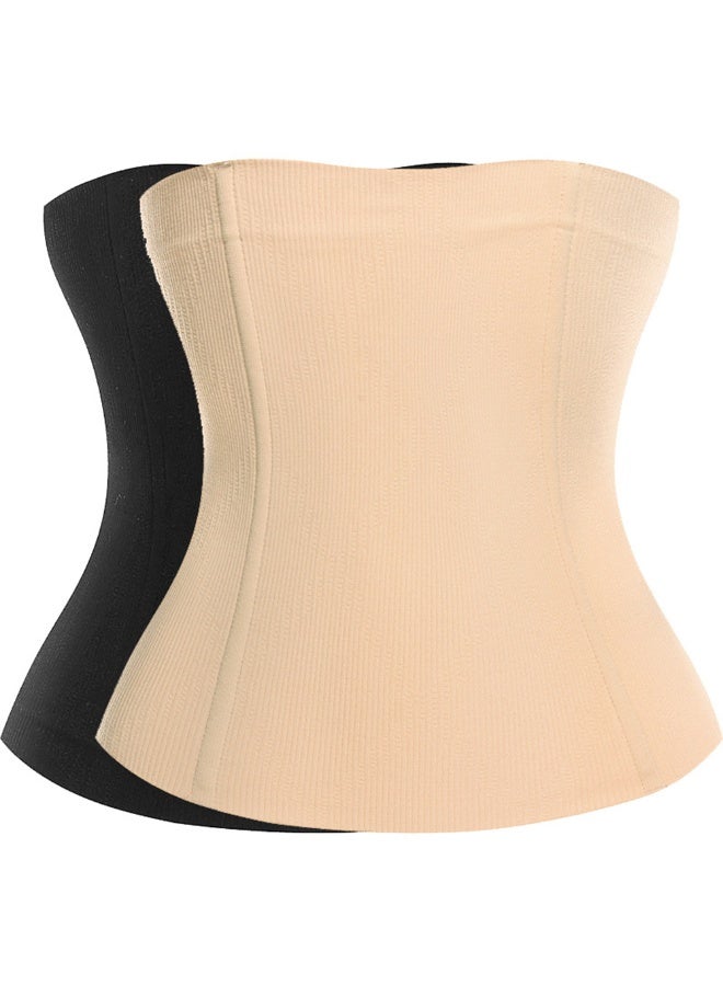 2pc Waist Trainer for Women Corset Shapewear Tummy Control Seamless Slimming Body Shaper Waist Postpartum Belly Belt Band - Image 1