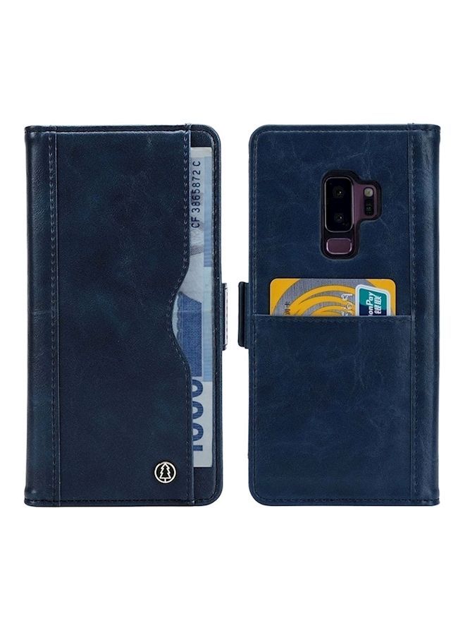 NIBEMINENT Protective Wallet Card Case Cover For Samsung Galaxy S9 Plus Blue  - Image 1
