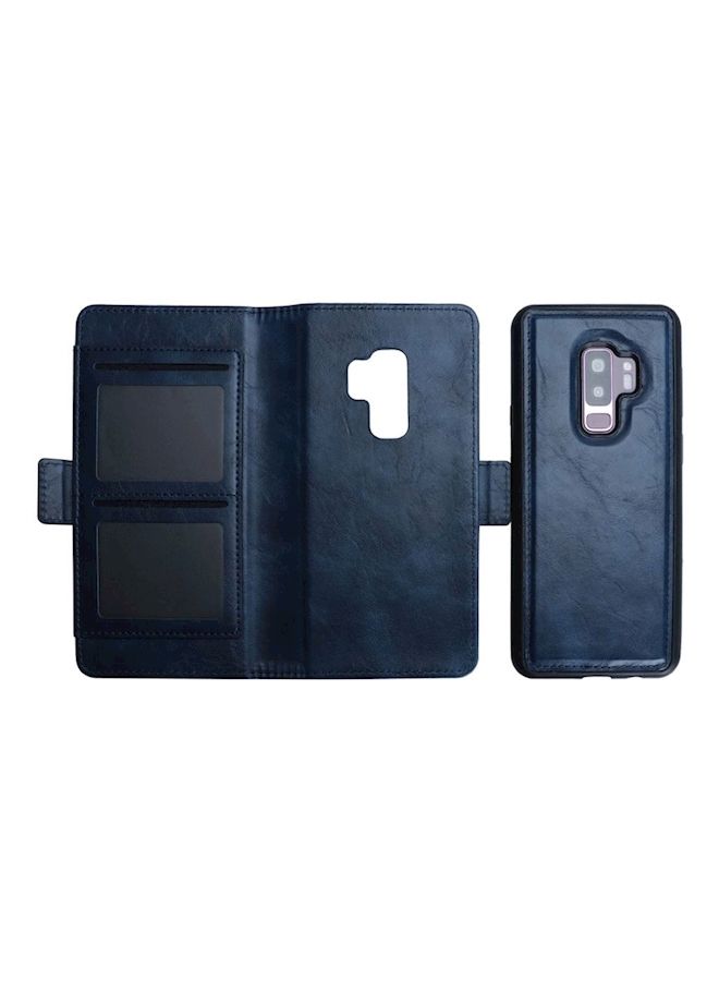 NIBEMINENT Protective Wallet Card Case Cover For Samsung Galaxy S9 Plus Blue  - Image 3