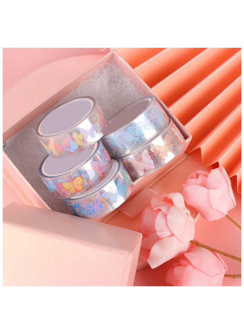 phomemo - Washi Tape Set, Creative DIY Scrapbooking Decoration, Gift Wrapping and Craft Sticky Adhesive Paper Masking Tape, Waterproof Plastic Tape, Gift for Scrapbook, Journal, Planner Arts Crafts (10 Rolls) - Image 1