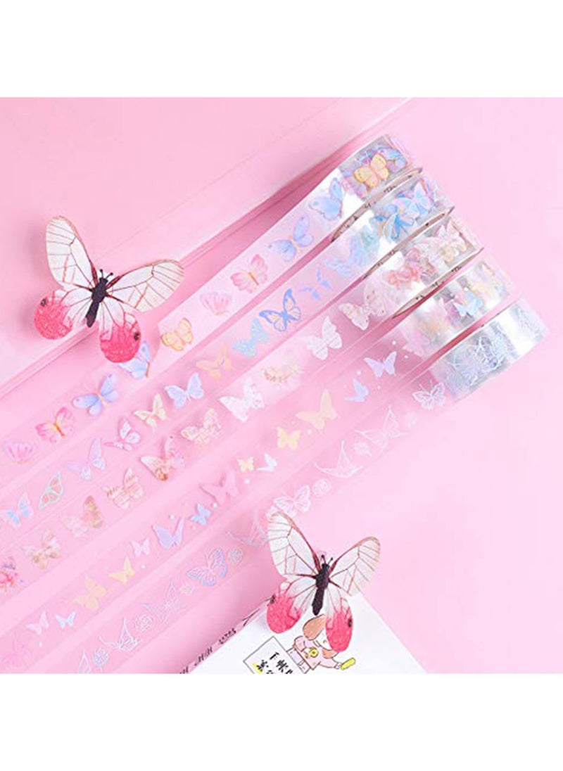 phomemo - Washi Tape Set, Creative DIY Scrapbooking Decoration, Gift Wrapping and Craft Sticky Adhesive Paper Masking Tape, Waterproof Plastic Tape, Gift for Scrapbook, Journal, Planner Arts Crafts (10 Rolls) - Image 1