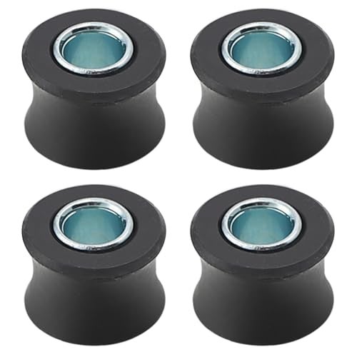 Minho 4Pcs 10MM Rear Shock Absorbing Suspension Bushing Set in Rubber Material Compatible with Most Motorcycles Scooter ATV UTV Go KartBlack Color - Image 1