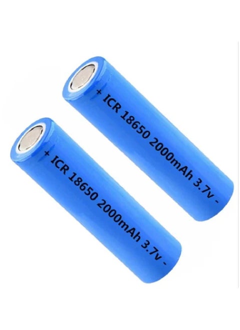 ⭐ اتنين بطارية قوية 18650 متوافقة مع العديد من الاجهزة بقوة 2000mAh