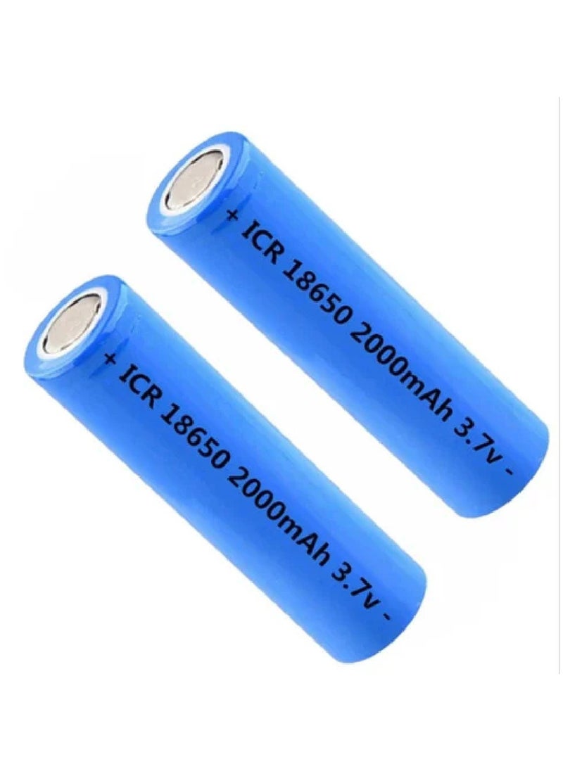 ماركة غير محددة - ⭐ اتنين بطارية قوية 18650 متوافقة مع العديد من الاجهزة بقوة 2000mAh - Image 1