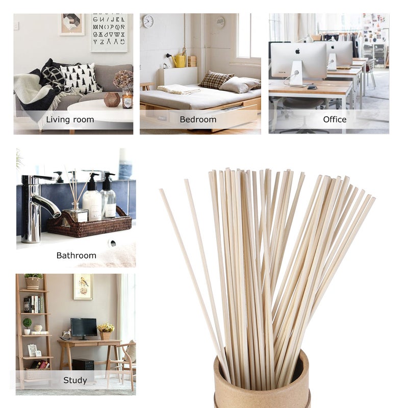 TINKSKY 50pcs Oil Diffuser Replacement Rattan Reed Sticks - Image 5