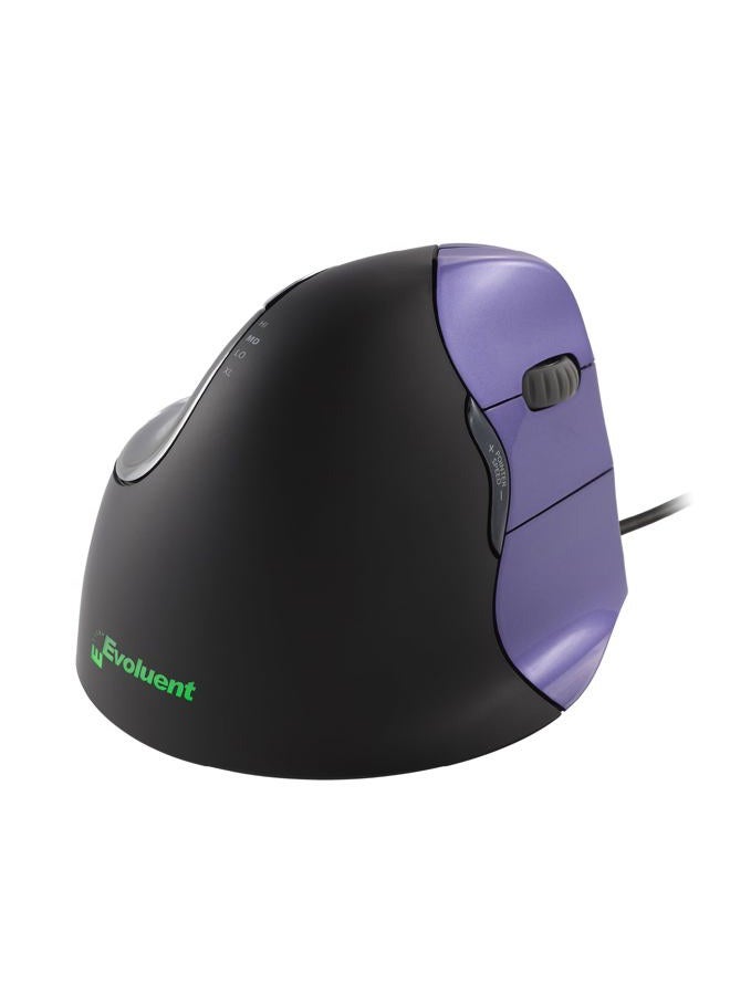 Evoluent – Inventor of The Vertical Mouse – VM4S Ergonomic Vertical Mouse Right Hand Small Wired USB, Sculpted for Comfort, Reduces Wrist Strain, 4 Speeds, 6 Customizable Buttons in Windows - Image 1