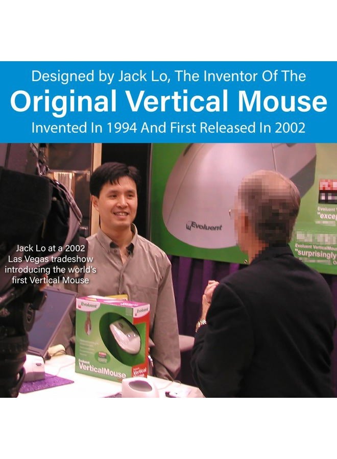 Evoluent – Inventor of The Vertical Mouse – VM4S Ergonomic Vertical Mouse Right Hand Small Wired USB, Sculpted for Comfort, Reduces Wrist Strain, 4 Speeds, 6 Customizable Buttons in Windows - Image 3