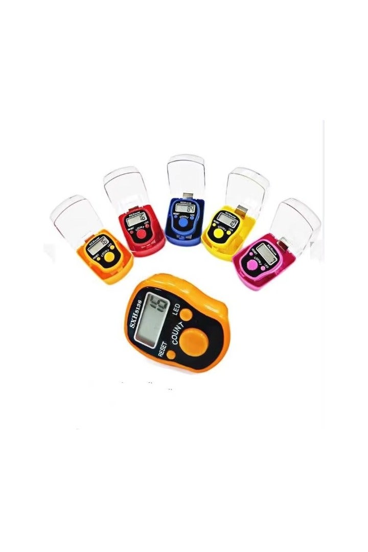 مجموعة من 12 عدادًا صغيرًا لخاتم الإصبع مزودًا بإضاءة LED - عدادات تسبيحات إسلامية رقمية للمسلمين - خفيفة الوزن، سهلة الضغط على الزر، - Image 2