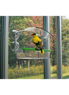 Eoptify Outdoor Bird Feeder with 4 Suction Cups Transparent Container for Hummingbirds, Parrots, and Wild Birds for Balcony, Window, and Trees  - Image 4