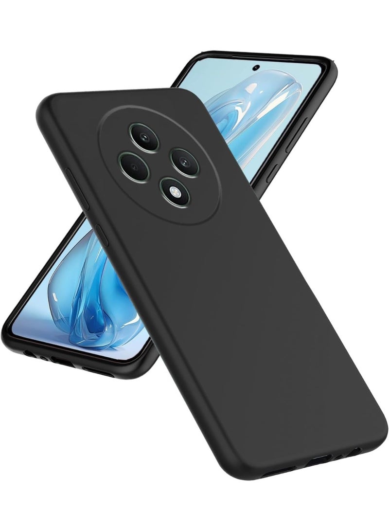 ليون ستور جراب OPPO RENO 12F سيليكون خلفي مقاوم للصدمات مبطن بالفرو من الداخل وحماية كاملة للكاميرات متوافق مع هاتف اوبو رينو ١٢ اف (أسود) - Image 4