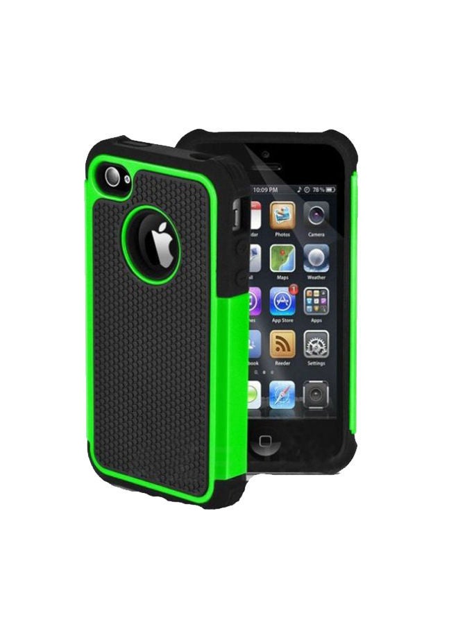 NIBEMINENT Protective Case Cover For Apple iPhone 4s Green/Black