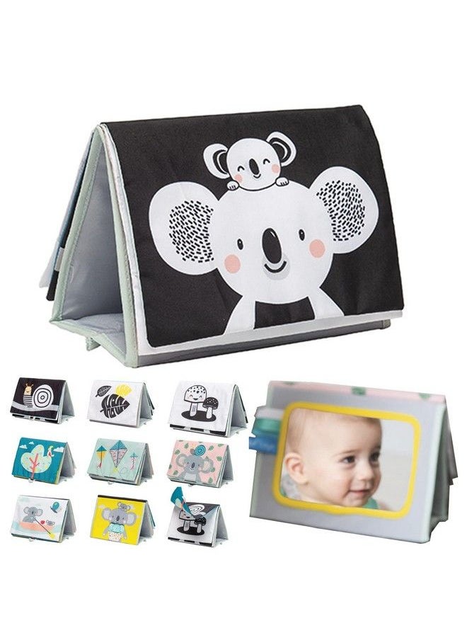 Taf Toys Koala Infant Tummytime High Contrast Soft Crinkle Activity Book With Huge Baby Safe Mirror 3D Activities Textures And A Soft Baby Teether  - Image 2