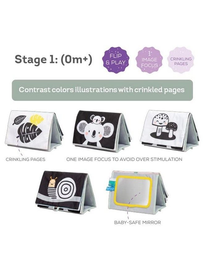 Taf Toys Koala Infant Tummytime High Contrast Soft Crinkle Activity Book With Huge Baby Safe Mirror 3D Activities Textures And A Soft Baby Teether  - Image 4
