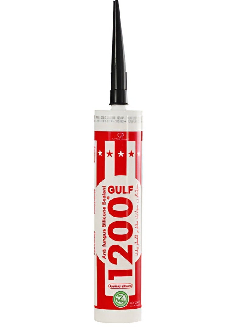 Gulf 1200 - Multi-Purpose Anti-Fungal, Water-Resistant Silicone Sealant, 280 ml, Black - Image 1