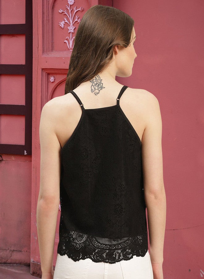 Rue Collection بلوزة سوداء عادية للنساء - Image 4