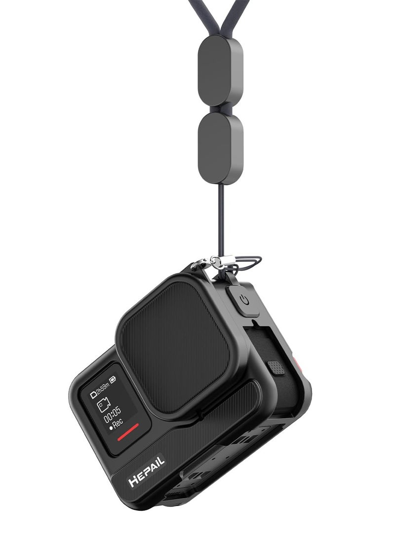 SYOSI واقي شاشة عدسة SYOSI لعدسة Insta360 Ace Pro + غطاء عدسة + حبل لـ Insta360 Ace Pro باللون الأسود - Image 4