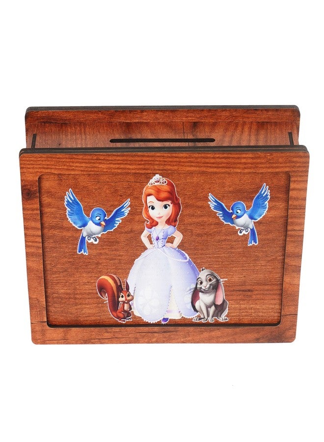 CRAFTZO Wooden Money Bank Box with Tropical Theme, Built-in Coin Chart, Kids Savings Box (Sofiya) - Image 2