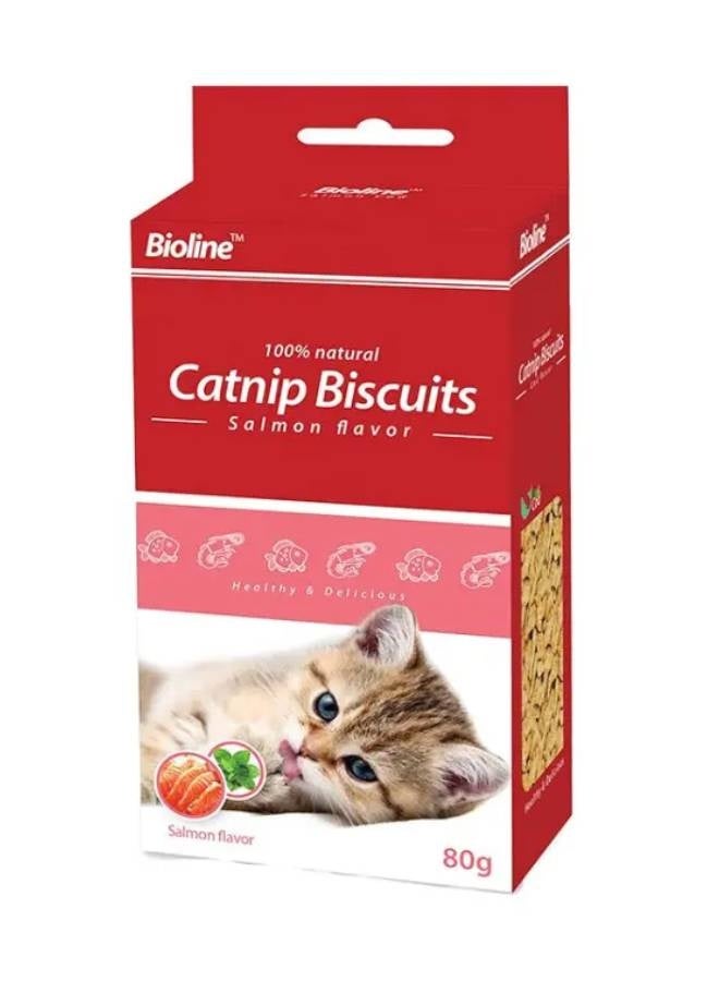 Bioline Catnip Biscuits 80g[Flavor - Salmon] - Image 1