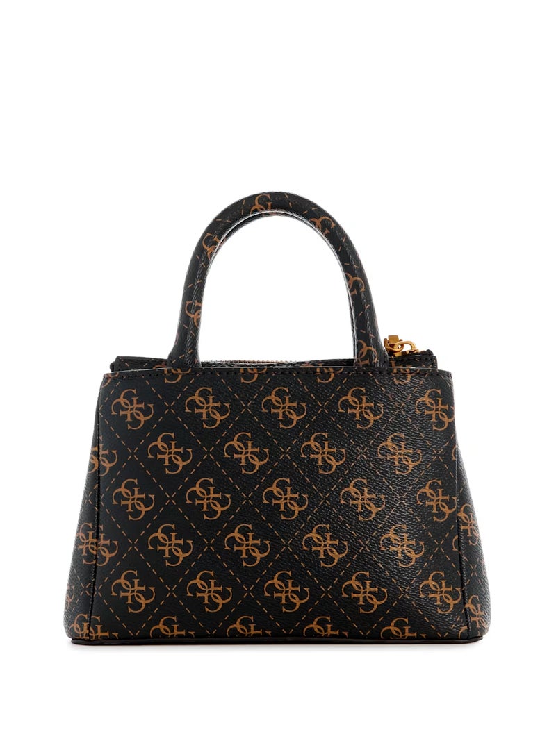 GUESS Camera Bag Women's Fashion Print Small Carryall bag Brown print - Image 5