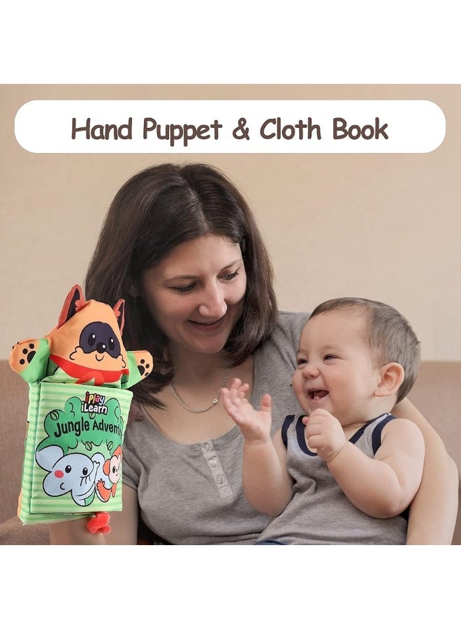 iLearn iPlay, iLearn Soft Baby Books for 1 Year Old, Babies Cloth Animal Book 6-12 Month, Infant Touch Feel Fabric Crinkle Book, Toddler Carseat Crib Bedtime Toy, Newborn Gift 7 8 9 18M 2 3 Yr Kid Boy Girl - Image 5