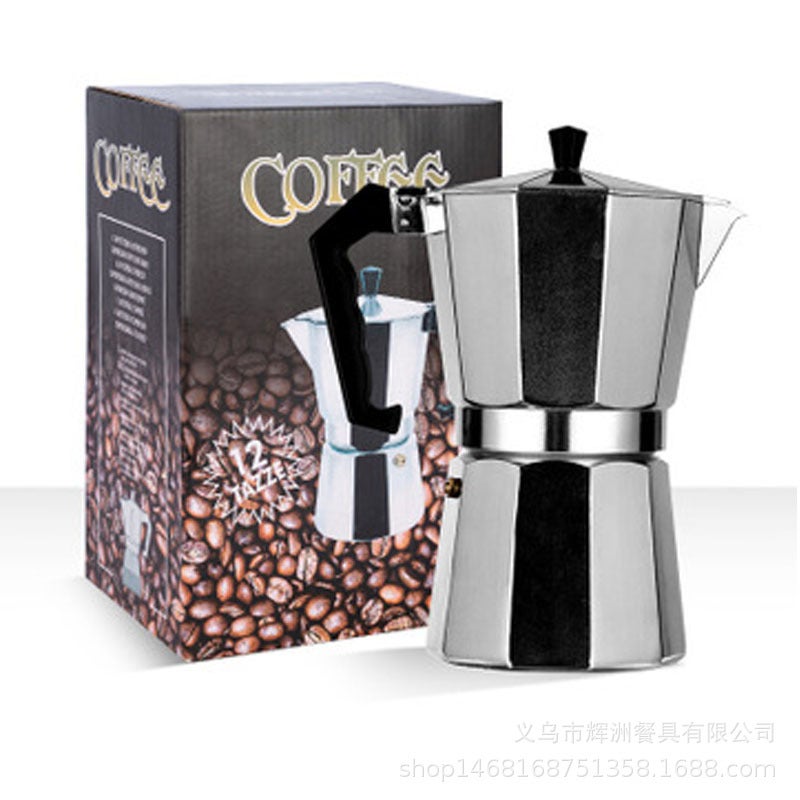 Aluminum Moka Pot Coffee Pot Aluminum Hand Grinder Simple Style Coffee Pot For Home Brewing - Image 2
