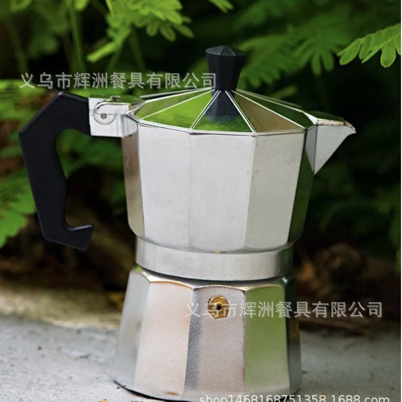 Aluminum Moka Pot Coffee Pot Aluminum Hand Grinder Simple Style Coffee Pot For Home Brewing - Image 3