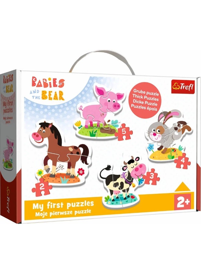 Trefl - Babies & The Bear Farm Animals (2+3+4+5) Pieces - 36127 - Image 5