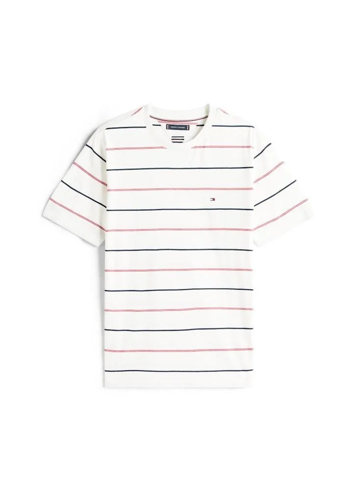 تومي هيلفيغر تي شيرت بياقة مستديرة مخطط