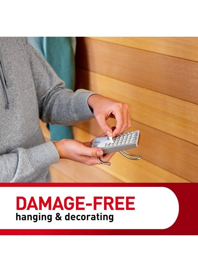 Command Command X-Large Satin Nickel Triple Hook, 1 Hook, 3 Strips, Damage Free Hanging Wall Hooks with Adhesive Strips, No Tools Wall Hooks for Hanging Decorations in Living Spaces  - Image 4