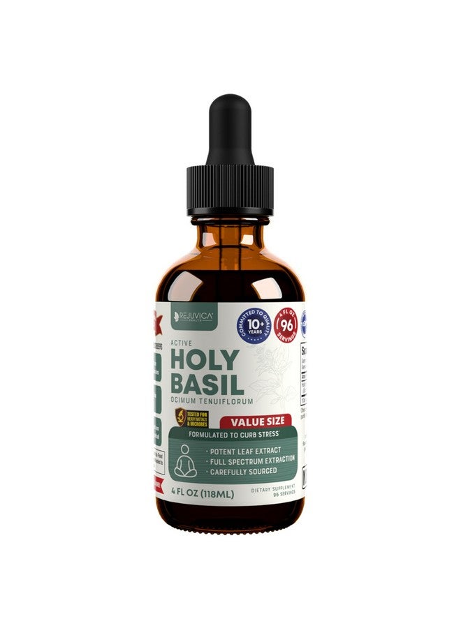Rejuvica Health Rejuvica Health Active Holy Basil - Advanced Stress Support Supplement - Made with Holy Basil Leaves - Liquid Extract for Better Absorption  - Image 1