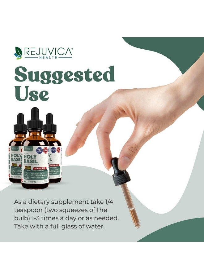 Rejuvica Health Rejuvica Health Active Holy Basil - Advanced Stress Support Supplement - Made with Holy Basil Leaves - Liquid Extract for Better Absorption  - Image 4