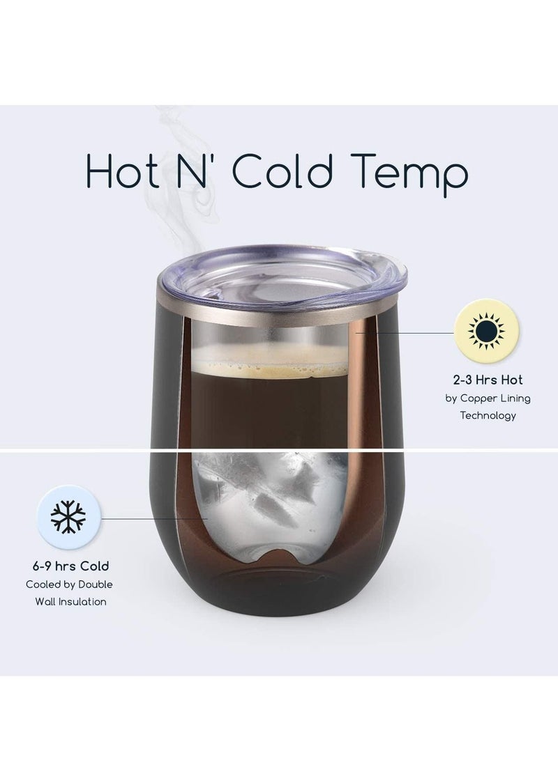 KASTWAVE Glass Tumbler with Lid Water Cup Coffee Mug Milk Bottle Stainless Steel Stemless, Temperature Control Warmer and Cold Chilled Longer, Double Walled Avacuum, Lead and Rust Free Material - Image 4