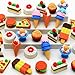 Satomoto 34 pcs Food Erasers for Kids Classroom Prizes Puzzle Eraser 3D Take Apart Food Pencil Erasers for Student Rewards Class Treasure BoxGame RewardsParty Favors - Image 3