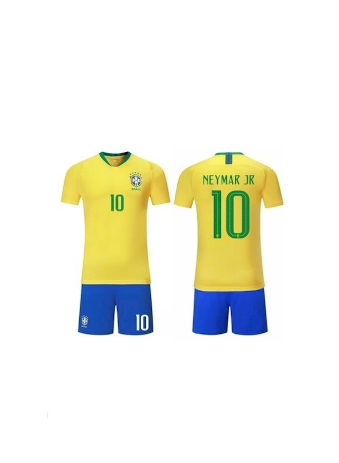 سبورت 3 قطعة مجموعة كأس العالم البرازيل قميص فريق كرة القدم جيرسي كرة القدم قميص الصغار ملابس رياضية كرة القدم - Image 2