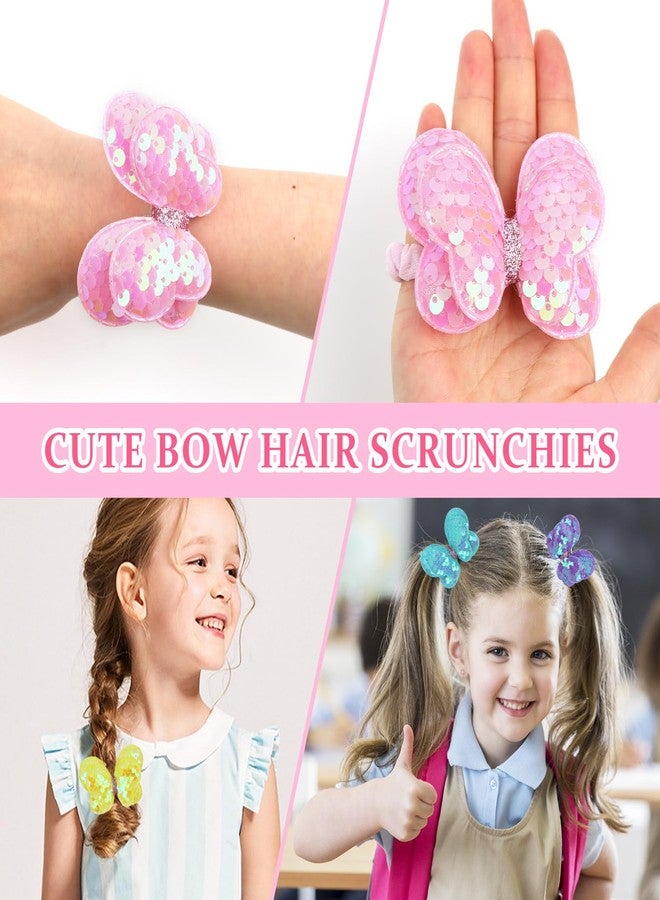 ACO-UINT 6 Pack Butterfly Hair Scrunchies for Girls, Cute & Comfortable, 6 Count (Pack of 1), Purple, Blue, Pink, Yellow, Green, Orange - Image 4