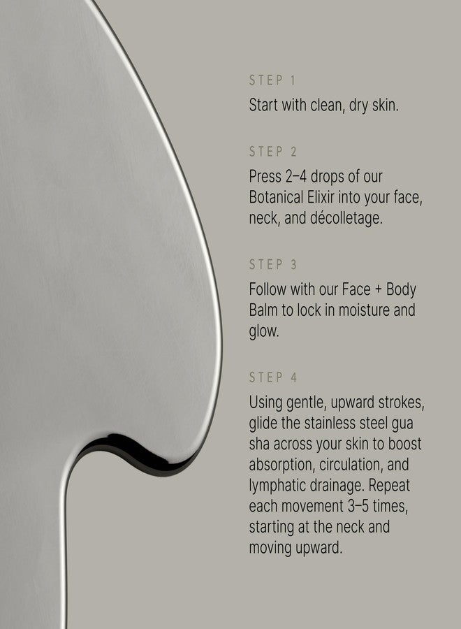 TALOVA - 304-Grade Stainless Steel Gua Sha Facial Tool, Easing Facial Tension, Massage and Sculpting Tool for Face and Body, Encourage Lymphatic Drainage, Jawline Sculptor, Skin Care Gift - Image 3