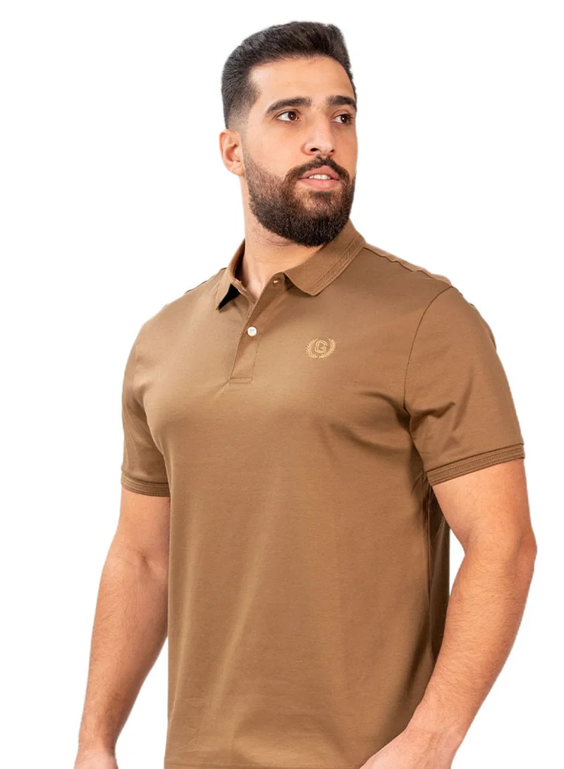GIORDANO Men's Slim Fit Interlock Polo with Embroidery - Liquid Touch
