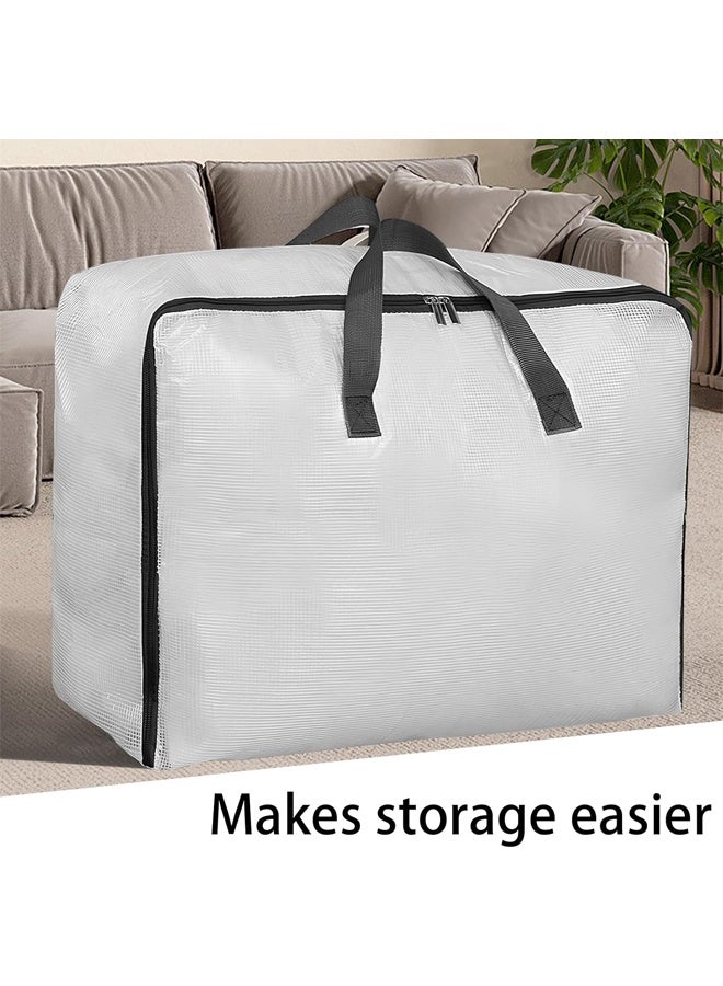 DUNISO 2 Pcs Clear Moving Bag, Storage Bags with Zipper Handle, Closet Storage Containers, Space-Saving，Sturdy and Durable，for Quilts, Blankets, Duvet，60*50*25cm - Image 5