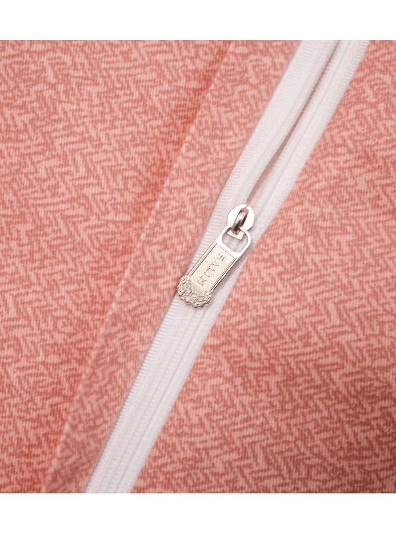 Frosted Cotton Visa Plaid Pink 200 * 230cm Bed Set of Four Pieces  - Image 5