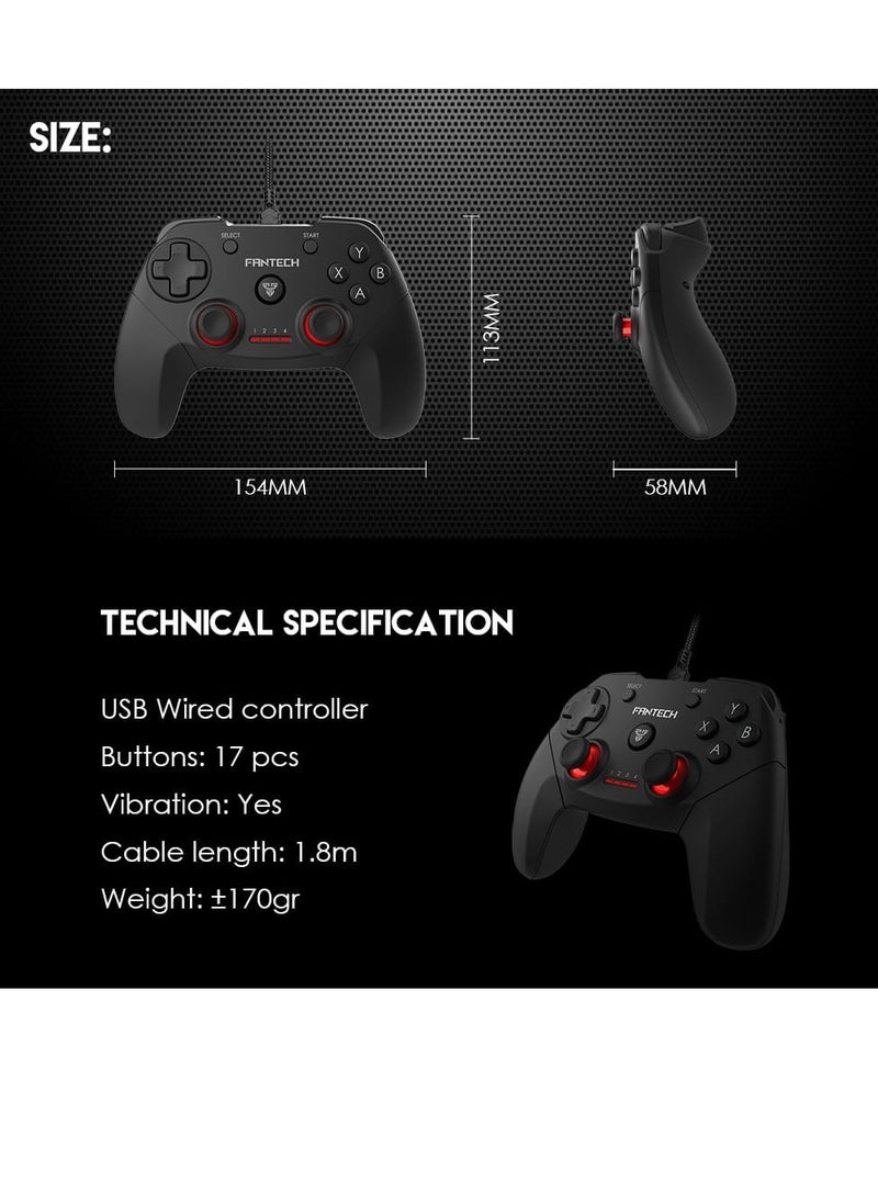 FANTECH - GP12 Revolver USB Gaming Controller – PC / PS3 - Image 1