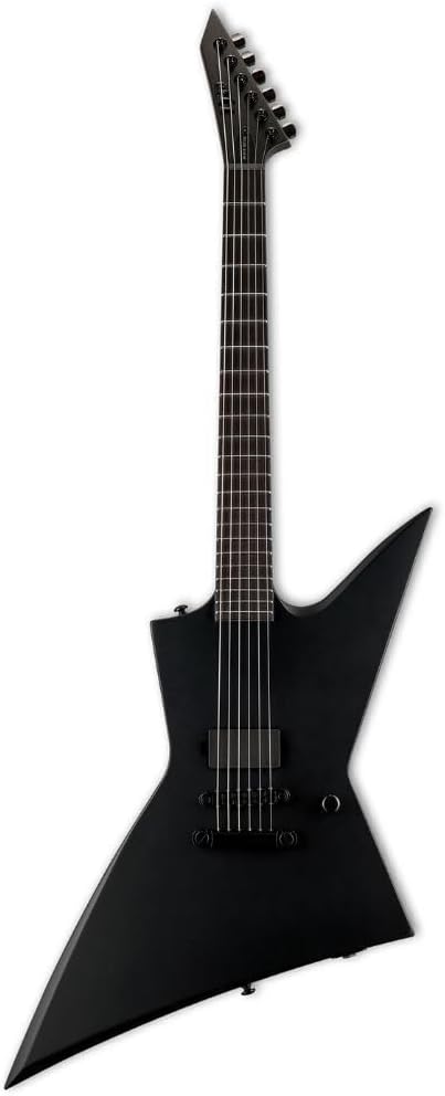 ESP جيتار كهربائي معدني أسود ساتين 6 أوتار LTD EX يمين LEXBKMBLKS - Image 1