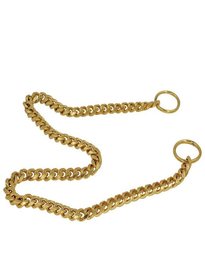 Pet Believe Brass Heavy Duty Diamond Cut Gold Cat Dog Choke Chain Training Dog Collar (Large: 24 Inch) Size12 No. - Image 2