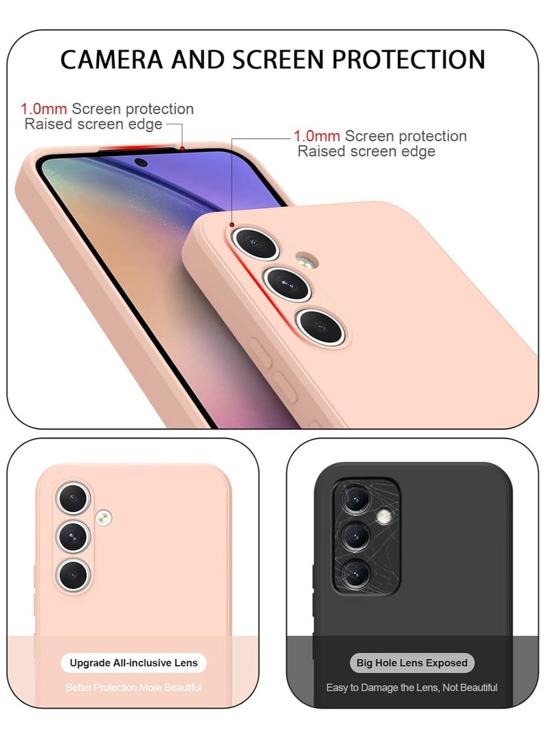 ELTRAZONE Samsung Galaxy A54 5G Soft Silicone Case – 6.4-Inch, Military Grade Drop Protection, Anti-Scratch Lining (Pink Sand) - Image 2