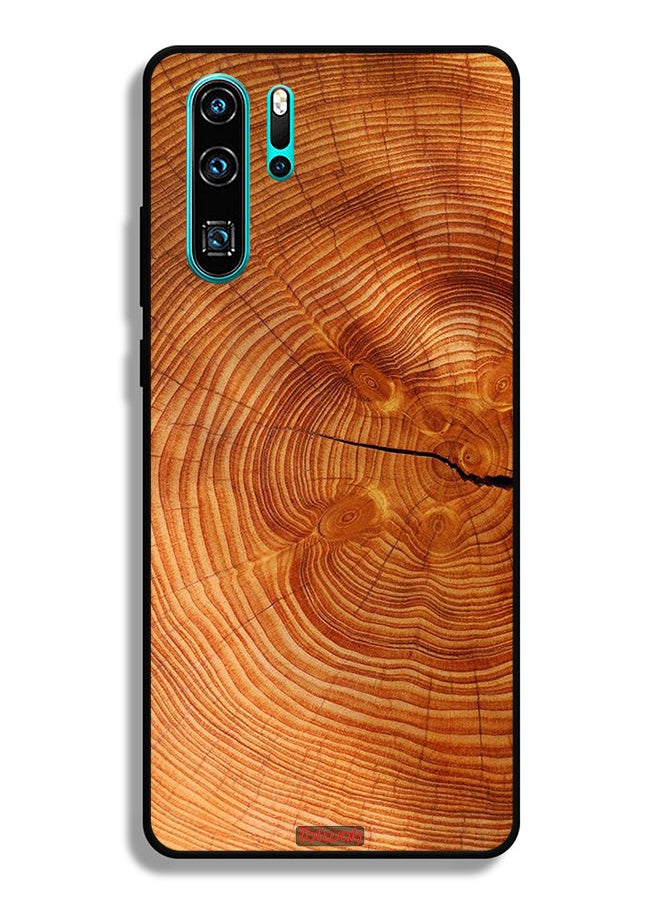 Tolwak - Huawei P30 Pro Protective Case Cover Crack Wood - Image 1