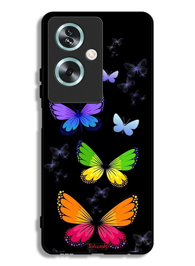 Tolwak غطاء حماية أوبو A2 مزخرف بالفراشات الملونة - Image 1